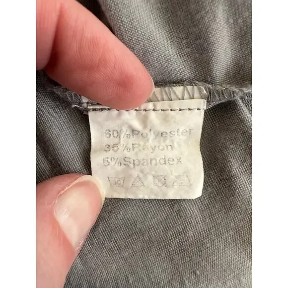 Halife Womens Gray Button Front Casual Swing Pleated Summer Sun Dress Size XL - Picture 9 of 10